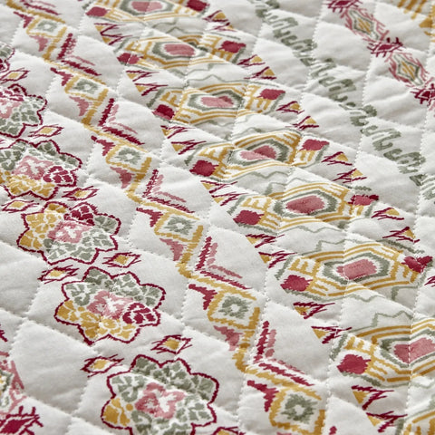 Karaca Home Keira Summer 100% Turkish Cotton Duvet Cover Set with Bed Sheet, Double, Pomegranate Flower