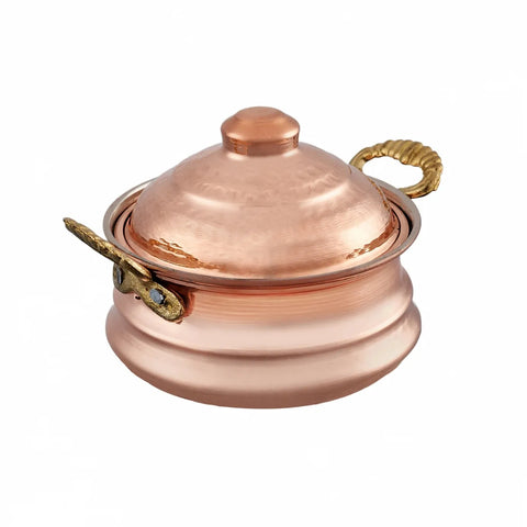 Karaca Alacahöyük Copper Stockpot with Lid, 8cm, Copper