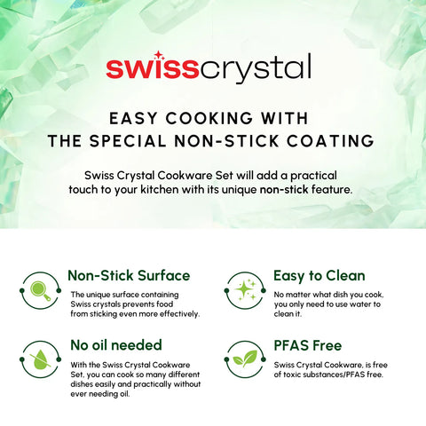 Karaca Swiss Crystal Stockpot with Lid, 20cm, Creamy