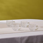 Karaca Emel 4-Piece Glass Tea Cup Set, 180ml, Clear