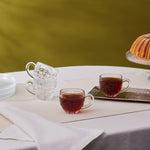 Karaca Emel 4-Piece Glass Tea Cup Set, 180ml, Clear