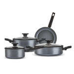 Karaca Ceramica Iconic Grey 7-Piece Non-Stick Induction Cookware Set, Grey