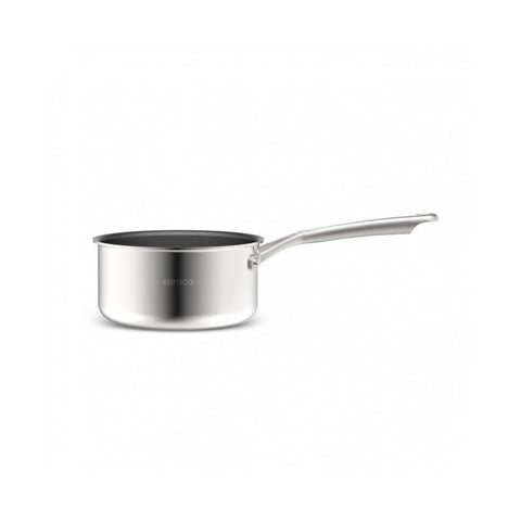 Karaca Plasma Steel 3Ply Non-Stick Sauce Pan, 18cm, Silver