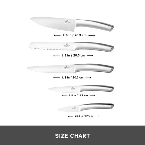 Karaca Venus 6 Piece Knife Block Set, Silver