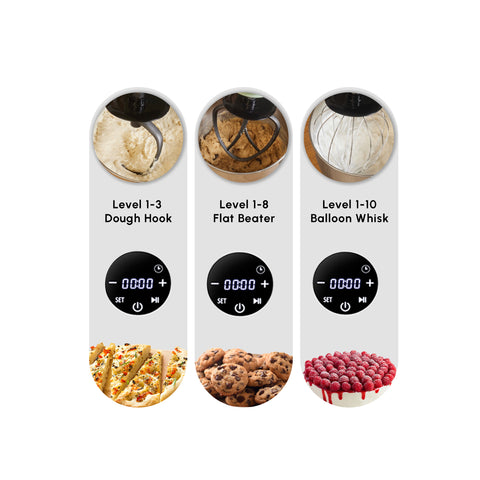 Karaca Mastermaid Chef Ultra Digital Stand Mixer, 7L, 2000W, Galaxy Grey