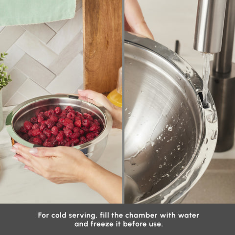 Karaca Ice & Hot Stainless Steel Serving Bowl, 20cm, Silver