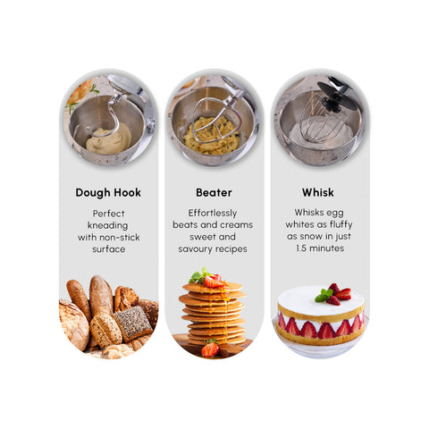 Karaca Ironmax Cast Stand Mixer, 5L, 1000W, Grey