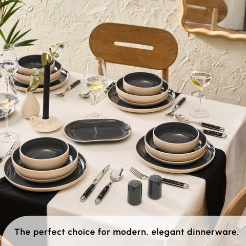 Karaca Terra 36-Piece Dinner Set for 8 People, Anthratice