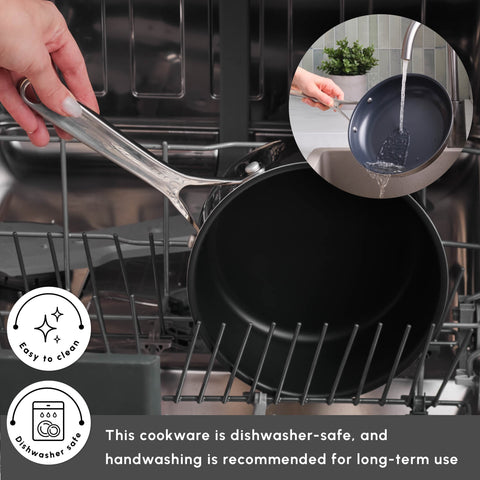 Karaca Plasma Steel 3Ply Non-Stick Sauce Pan, 18cm, Silver