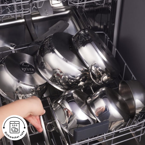 Karaca Cook & Store 13-Piece Stainless Steel Induction Cookware Set, Silver