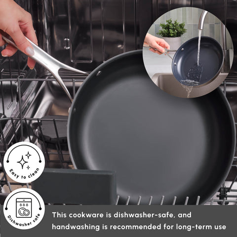 Karaca Plasma Steel 3Ply Non-Stick Induction Frying Pan, 30cm, Silver