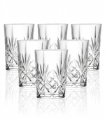 RCR Melodia 6-Piece Tumbler Glass Set, 250ml, Clear