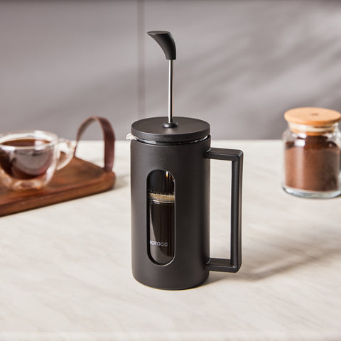 Karaca Leya Glass French Press, 350ml, Black