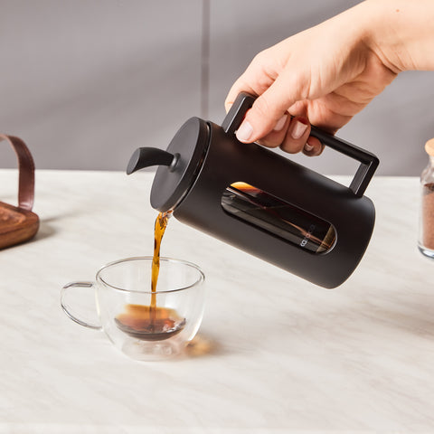 Karaca Leya Glass French Press, 350ml, Black