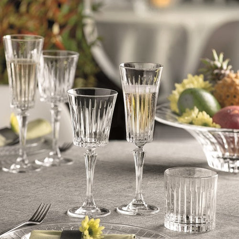 Rcr Timeless 6-Piece Champagne Flute Glass Set, 210ml, White