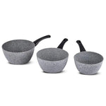 Karaca Gris Biogranite 3-Piece Induction Sauce Pan Set, Grey
