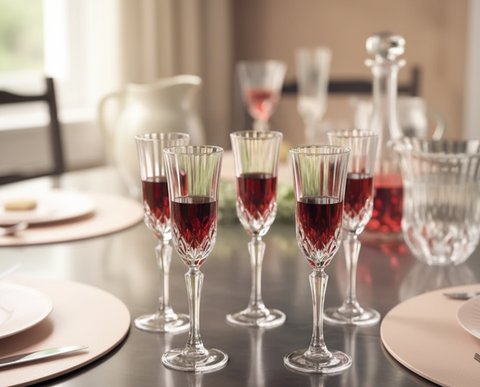 Rcr Adagio 6-Piece Champagne Flute Glass Set, 180ml, Clear