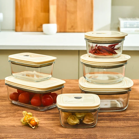 Karaca Cream Vacuum Storage Container, 0.83L