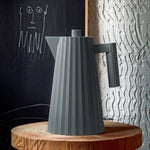 Alessi Plissé Electric Kettle, 21cmx16cmx29cm, Grey