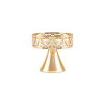 Karaca Arisya Gold Decorative Footed Snack Bowl & Serving Dish, 9cm, Gold