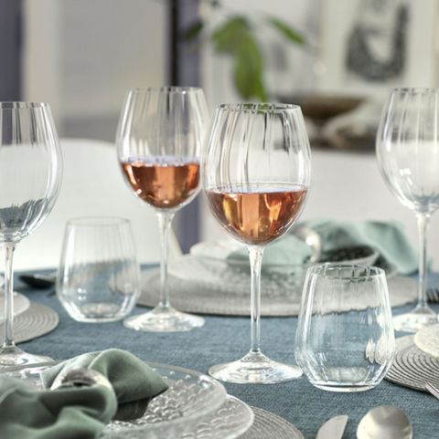 Rcr 6-Piece Optiq Wine Glass Set, 450ml, Clear