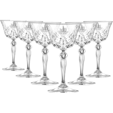Rcr Melodia 6-Piece Coupette Wine Glass Set, 160ml, Clear