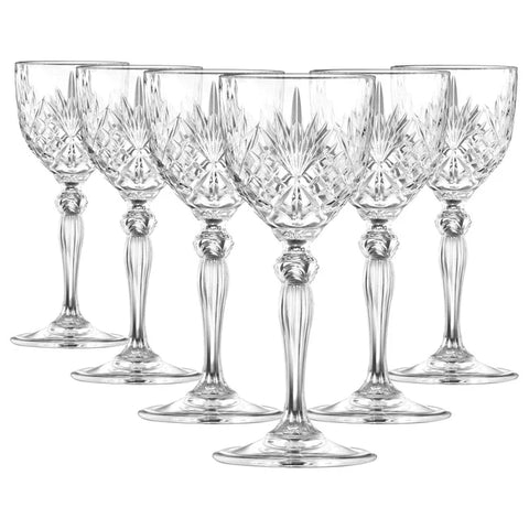 RCR Melodia Nick & Nora 6-Piece Wine Glass Set, 140ml, Clear