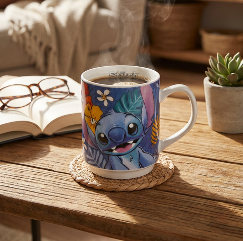 Egan Disney Stitch Porcelain Mug, 350ml, Blue