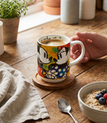 Egan Love Sweet Love Mickey & Minnie Porcelain Mug, Green