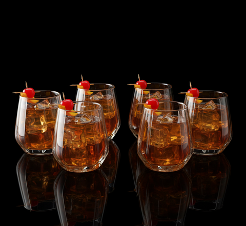 Rcr 6-Piece Optiq Highball Glass Set, 430ml, Clear