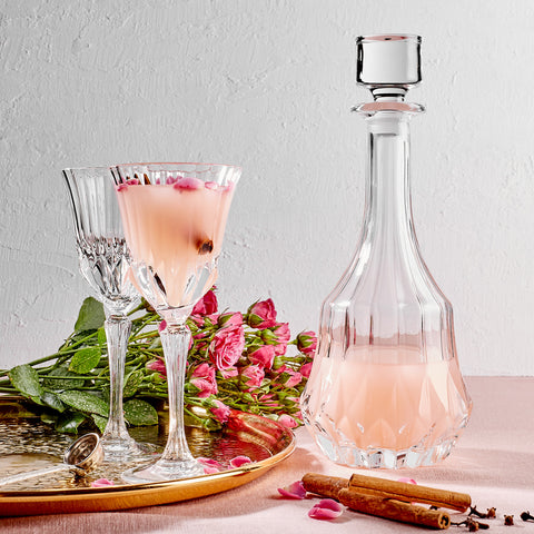 Karaca Florence 25 Piece Crystal Glass Set for 12 People, Clear