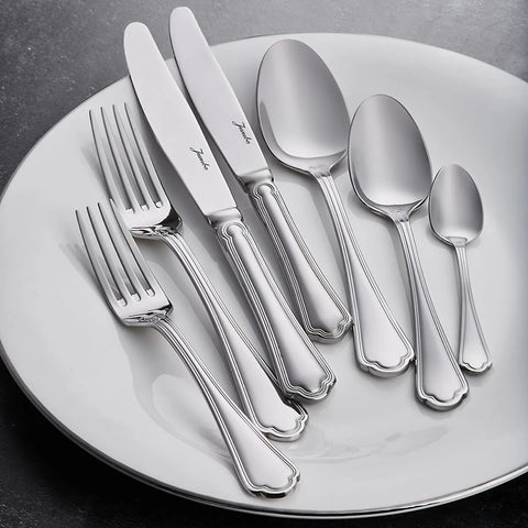 Jumbo 1400 84-Piece Stainless Steel Cutlery Set for 12 People, Silver