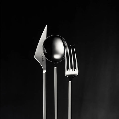 Jumbo 9100 84-Piece Stainless Steel Cutlery Set for 12 People, Silver