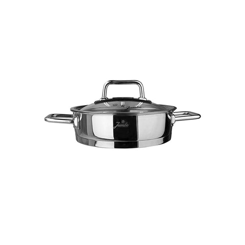 Jumbo Assos 6-Piece Stainless Steel Induction Cookware Set, Midi, Silver