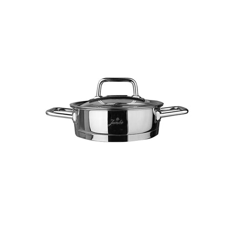Jumbo Assos 6-Piece Stainless Steel Induction Cookware Set, Midi, Silver