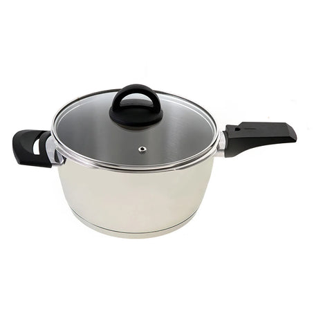 Jumbo Procook 4-Piece 4+6 L Stainless Steel Pressure Cooker, Silver