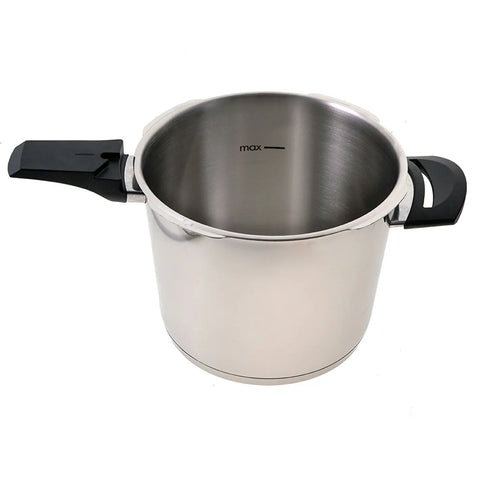 Jumbo Procook 4-Piece 4+6 L Stainless Steel Pressure Cooker, Silver