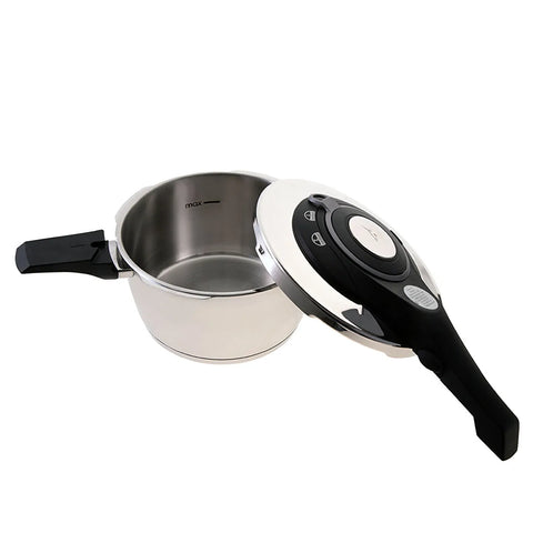 Jumbo Procook 4-Piece 4+6 L Stainless Steel Pressure Cooker, Silver