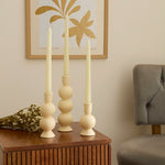 Karaca Home Enna Candlestick, 6,5x6,5x13cm, Beige