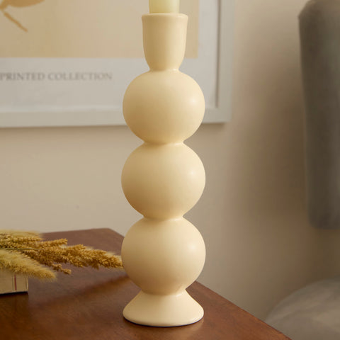 Karaca Home Enna Candlestick, 7x6x23,2cm, Beige