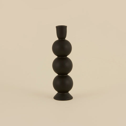 Karaca Home Enna Candlestick, 7x6x23,2cm, Black