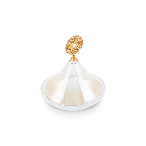 Karaca Huma Glass Turkish Delight Bowl, 13cm, Amber