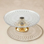 Karaca Lumina Glass Decorative Plate, 22cm, Gold