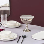 Karaca Majesty Stainless Steel Footed Bowl, 21x20cm, Silver