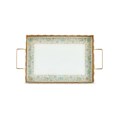 Karaca Nisra Decorative Tray, 26x35cm, Gold