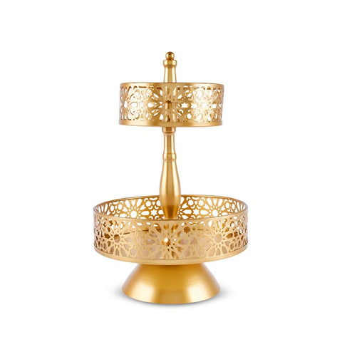 Karaca Sema Double-Tier Serving, Gold
