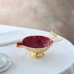 Karaca Tina Decorative Snack Bowl, 29x19cm, Gold