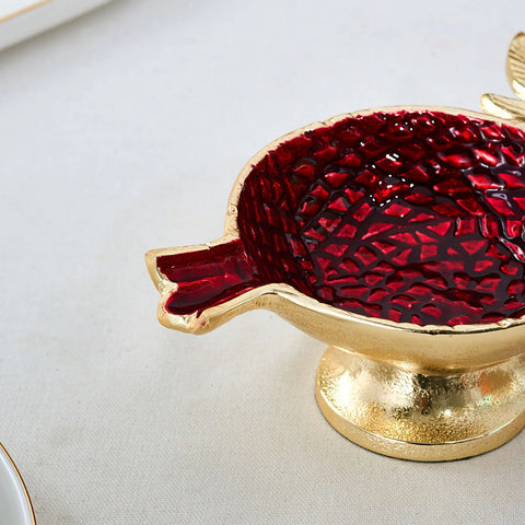 Karaca Tina Decorative Snack Bowl, 23x13cm, Gold