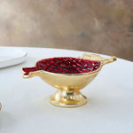 Karaca Tina Decorative Snack Bowl, 23x13cm, Gold