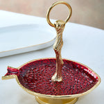 Karaca Tina Decorative Cake Plate, 20x17cm, Gold